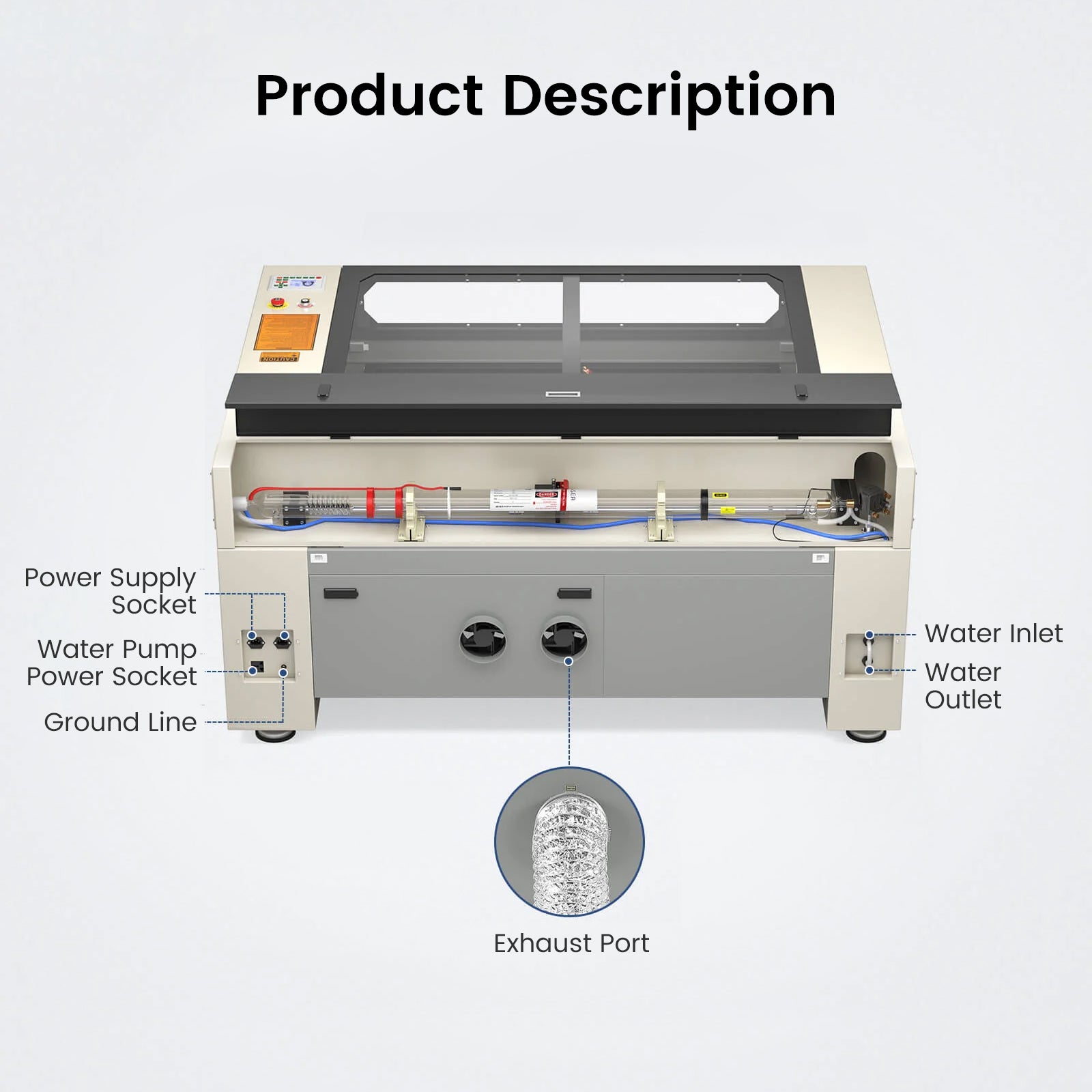 Monport 150W CO2 Laser Engraver & Cutter (64