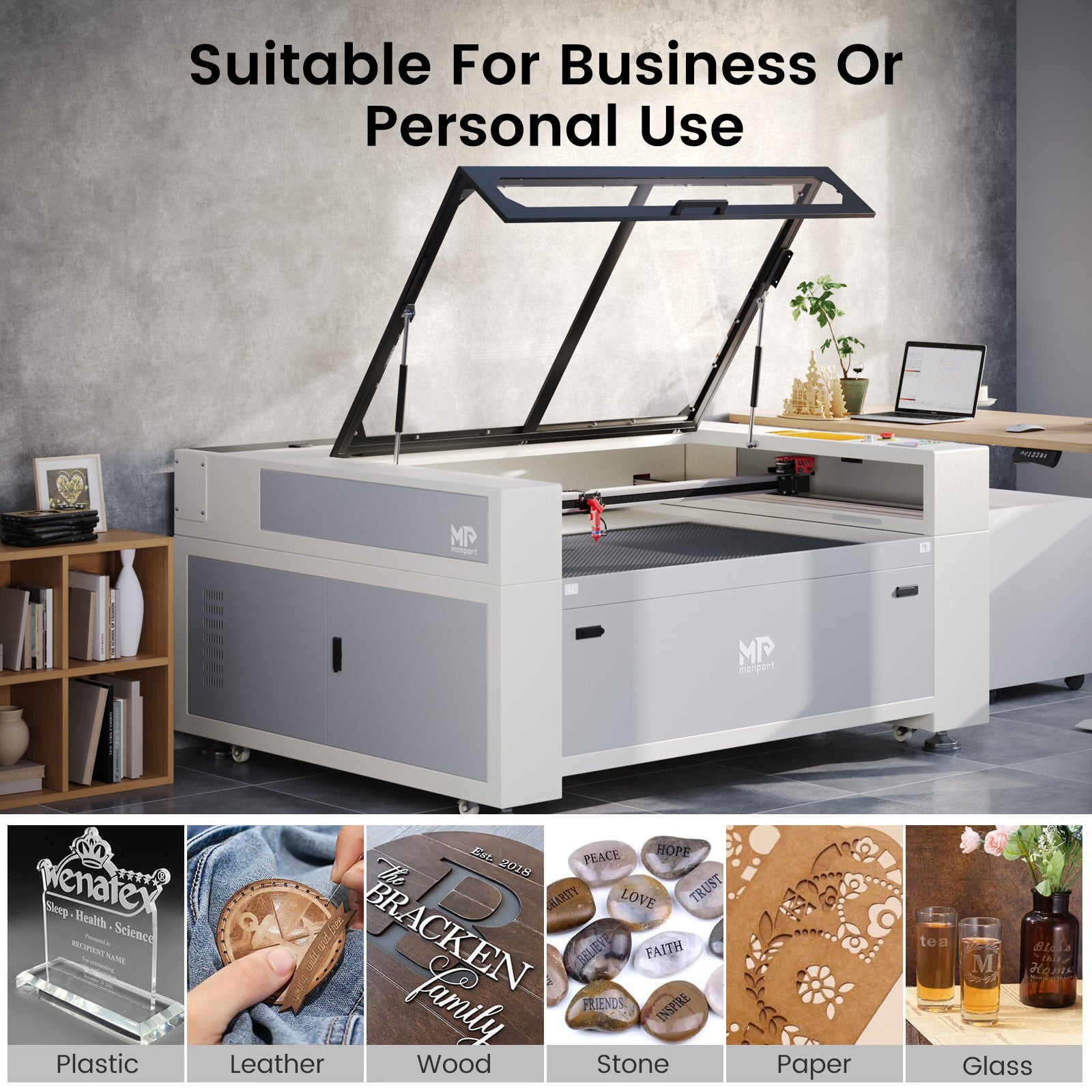 Monport 130W CO2 Laser Engraver & Cutter (55