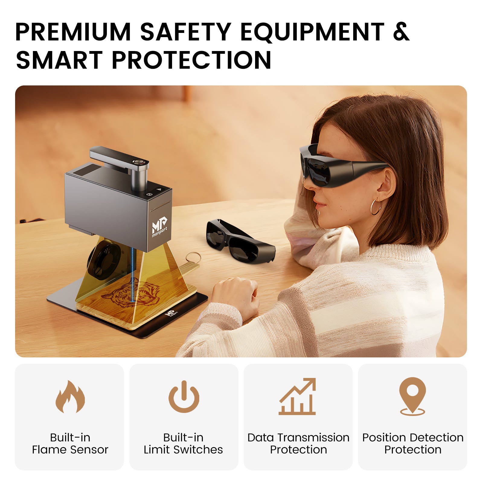 Monport 6W Handheld Diode Laser Engraver