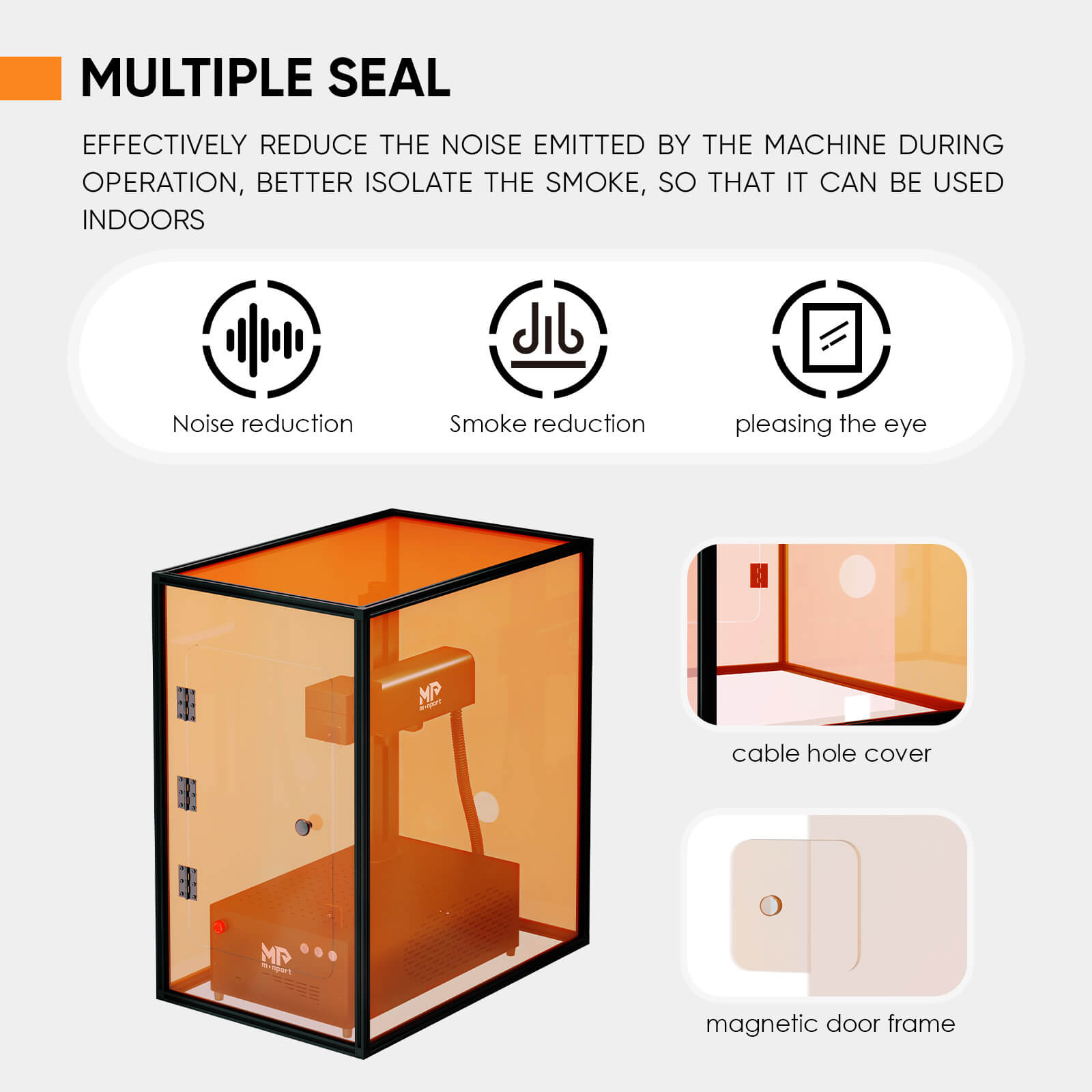 Monport Laser Engraver Enclosure for Split & Integrated Fiber Laser