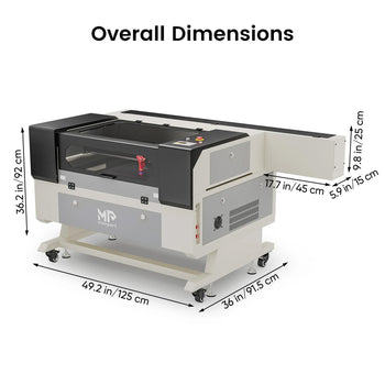Monport 100W CO2 Laser Engraver & Cutter (28" x 20") with Autofocus and Bracket