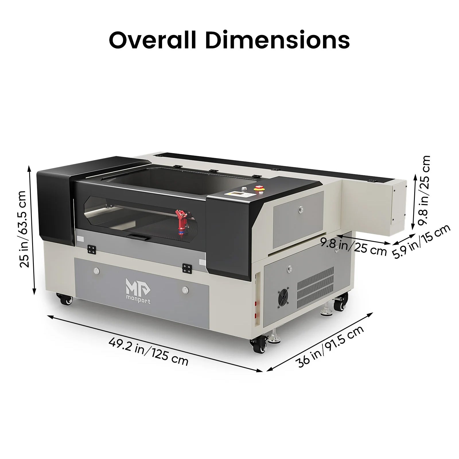 Monport 90W CO2 Laser Engraver & Cutter (28