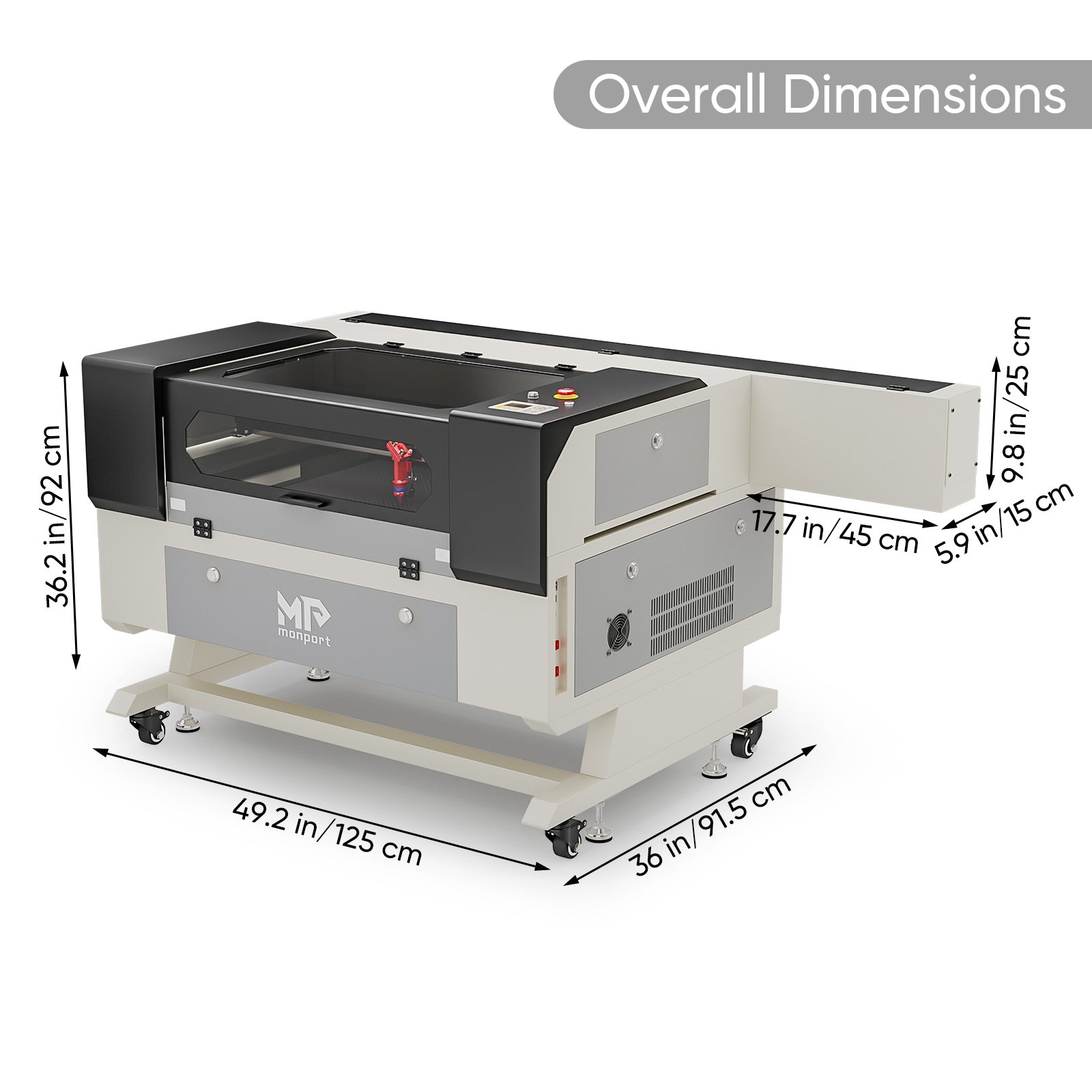 Monport 100W CO2 Laser Engraver & Cutter (28