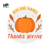 Festive Flourish: Laser-Engraved Thanksgiving Pumpkin Wall Art