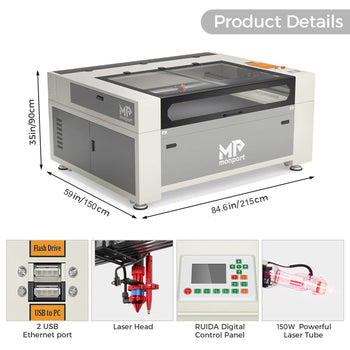 Monport 150W Built-in Chiller CO2 Laser Engraver & Cutter (64" x 40")