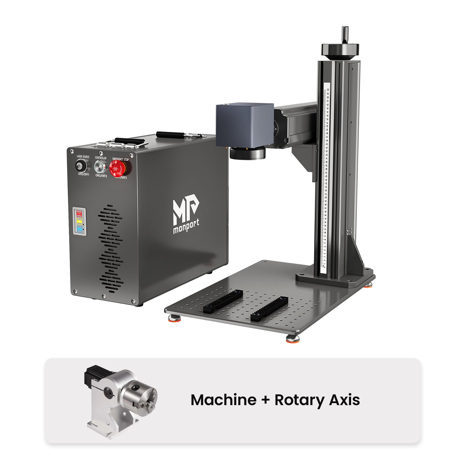 Monport GT 30W Split Fiber Laser Engraver & Marking Machine With AutoFocus (5.9” x 5.9”)