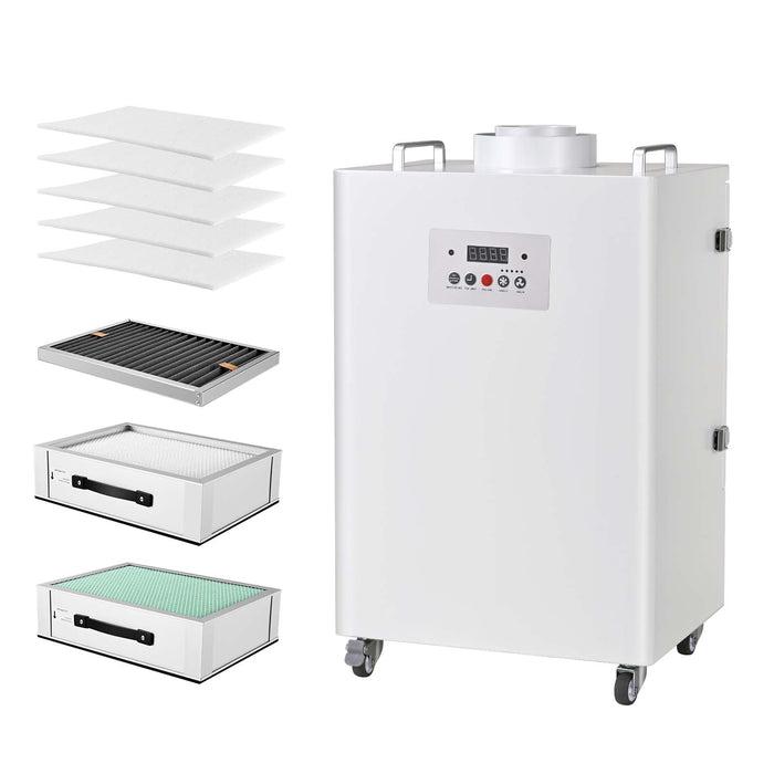 Monport 350W Laser Fume Extractor with 5-Layer Filter for Laser Engraver Cutting Machine