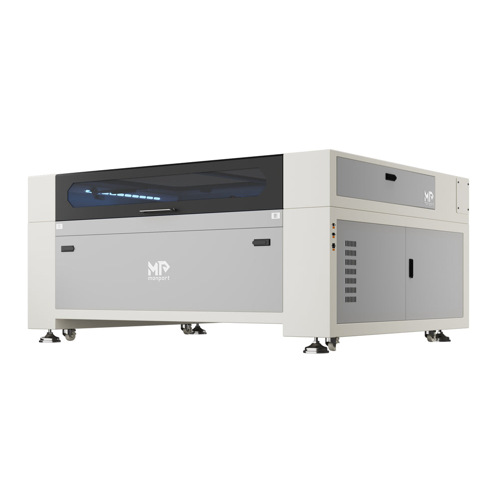 Monport Effi16S Upgraded 150W CO2 Laser Engraver & Cutter (63" × 40") with Autofocus and Built-in Water Chiller