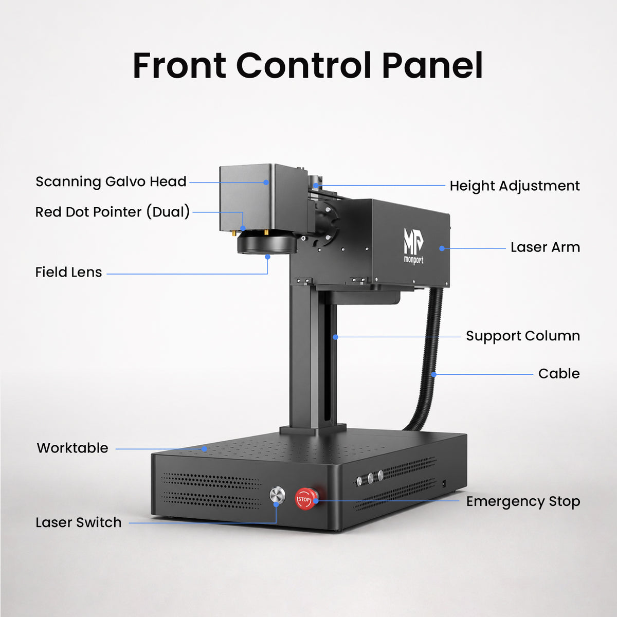 Monport 6W/10W UV Pro Galvo Laser Engraver & Marking Machine for 3D Inner Engraving in Glass