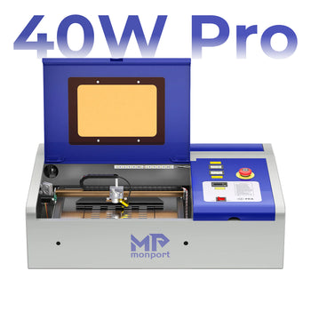 Monport 40W Pro Lightburn-Supported (12" X 8") CO2 Laser Engraver & Cutter with Air Assist