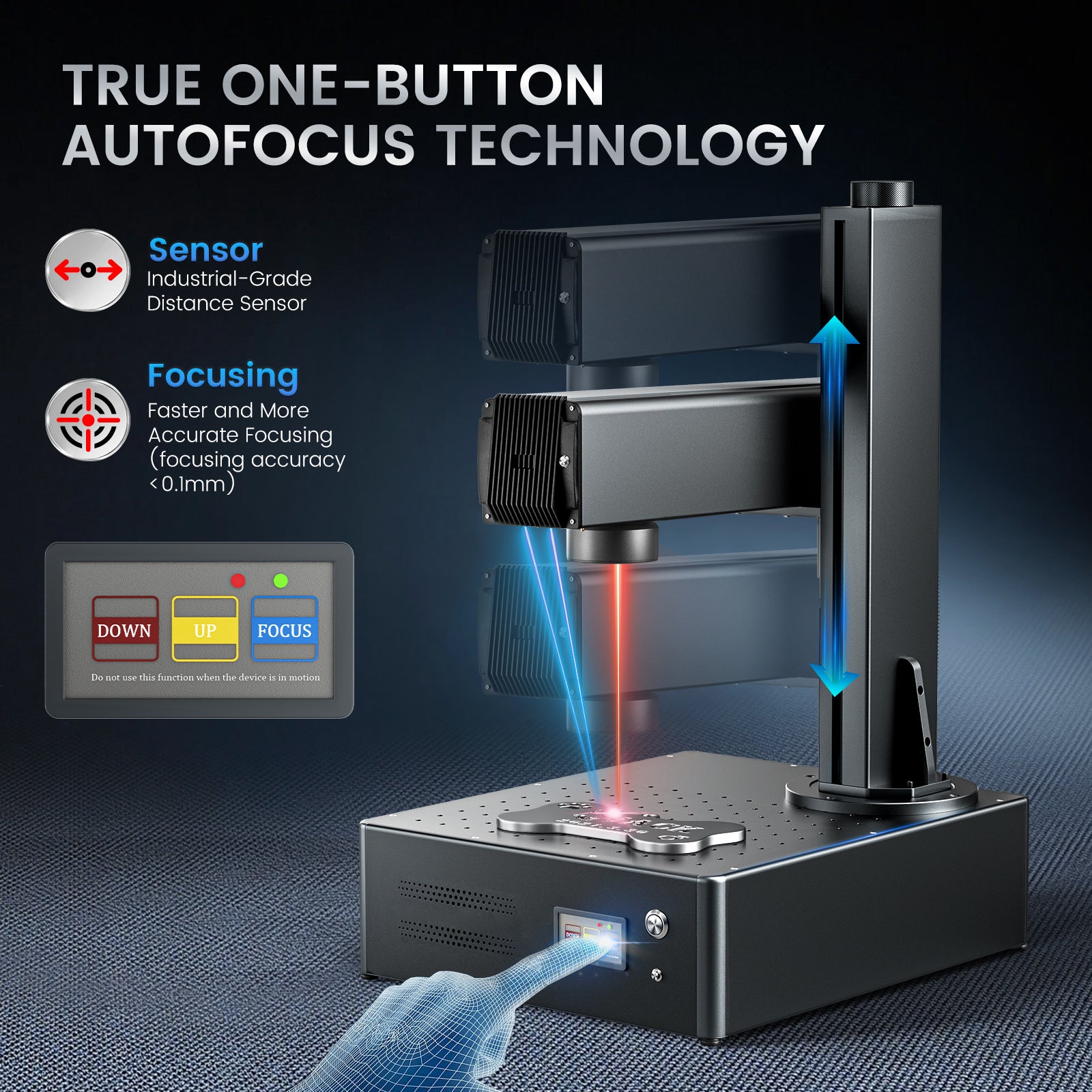 Monport GA 60W MOPA Fiber Laser Integrated Engraver & Marking Machine with AutoFocus
