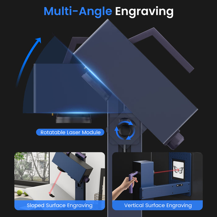 Monport 20W Portable Fiber Laser Engraver for Color Metal Marking