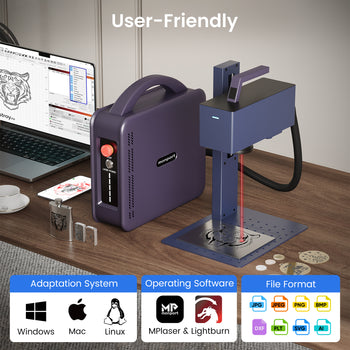 Monport 20W Portable Fiber Laser Engraver for Color Metal Marking