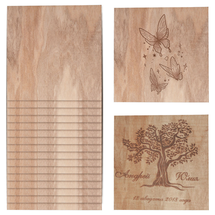 Monport Selected Paulownia Plywood for Laser Engravers and Cutters DIY Crafting