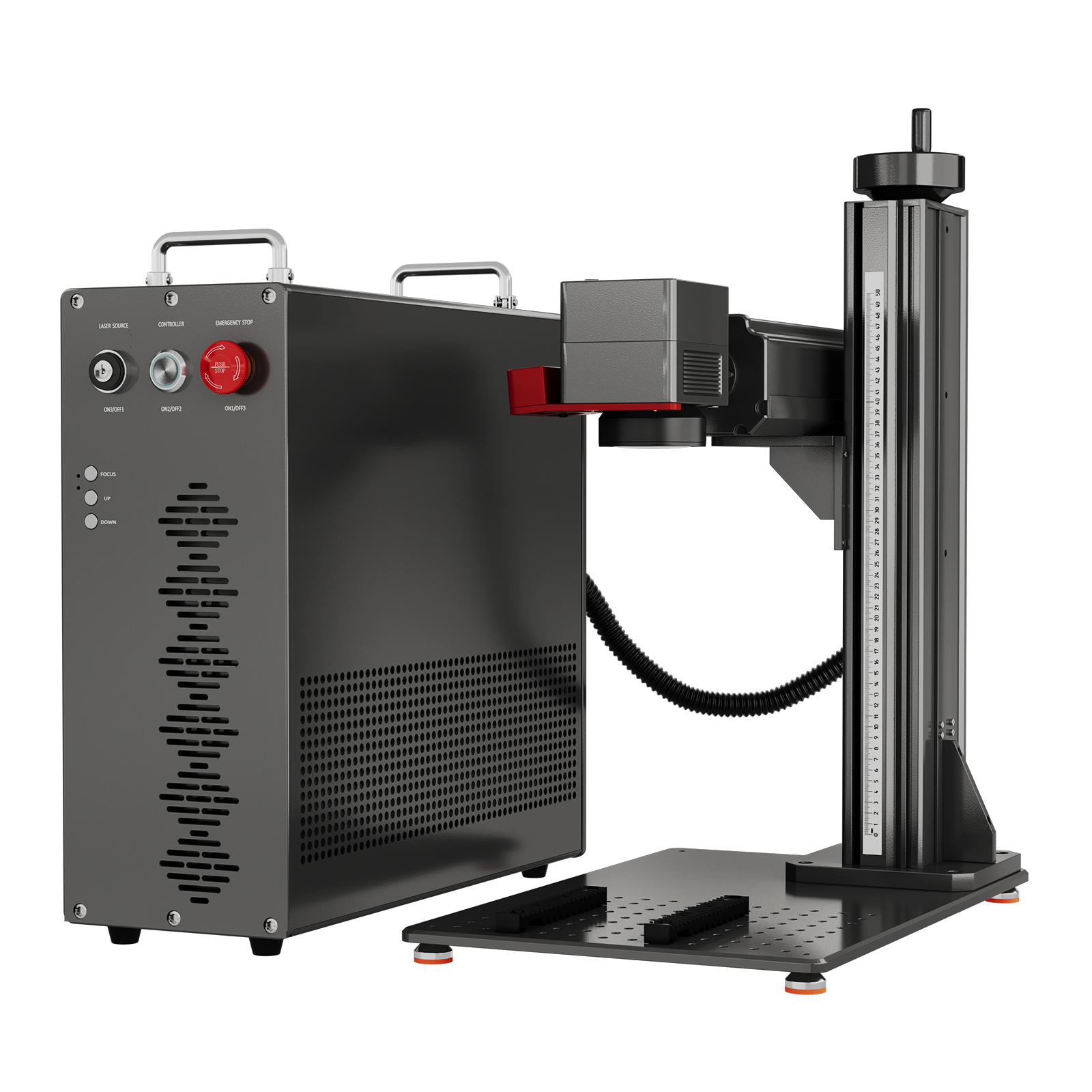 Monport GPro Vision Split MOPA Fiber Laser Engraver with Color Marking & Auto Focus
