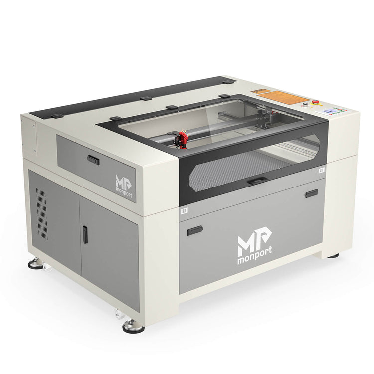 Monport 80W CO2 Laser Engraver & Cutter with a CW5200 Water Chiller