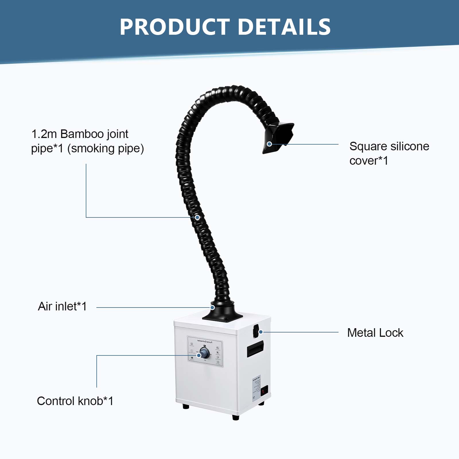 Monport 150W Laser Fume Extractor with 3-Layer Filter for CO2 & Fiber Laser Engraver