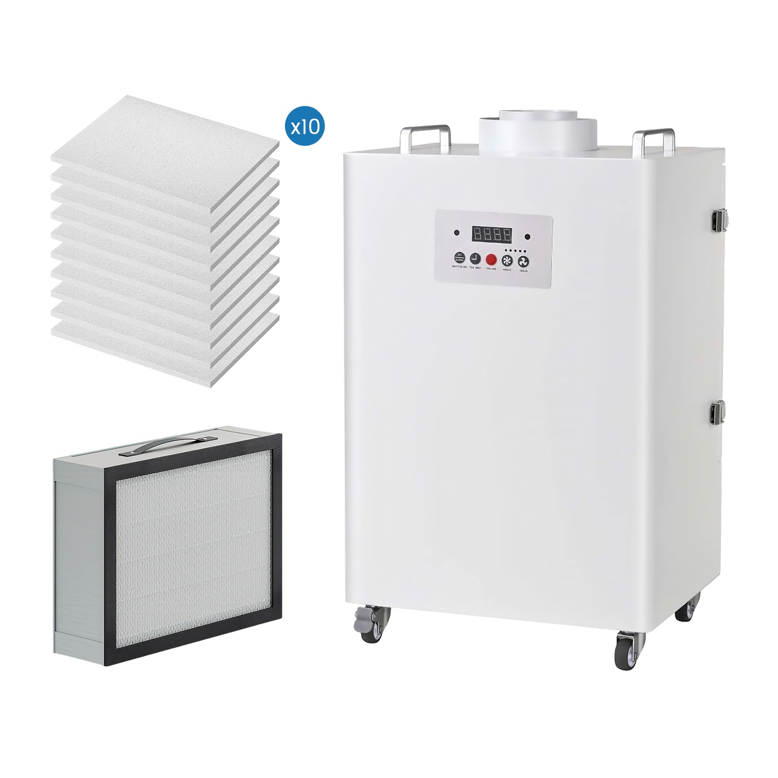 Monport 350W Laser Fume Extractor with 5-Layer Filter for Laser Engraver Cutting Machine