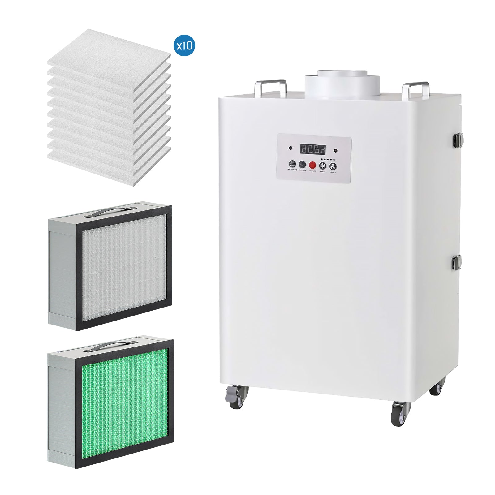Monport 350W Laser Fume Extractor with 5-Layer Filter for Laser Engraver Cutting Machine
