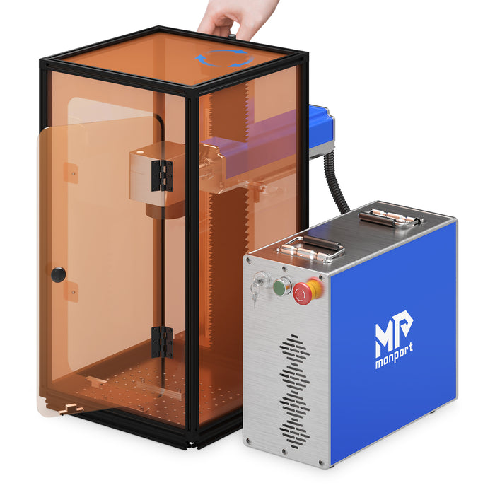 Monport Laser Engraver Enclosure for GQ & GPro Fiber Laser (with Door Protection Switch)