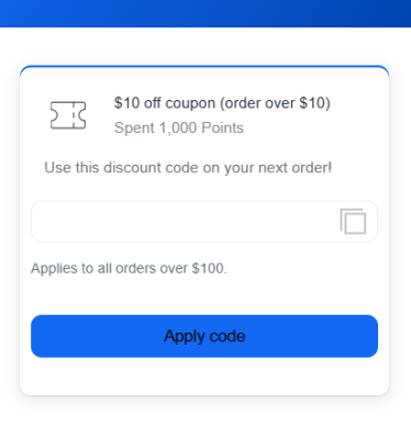 Steps to redeem points