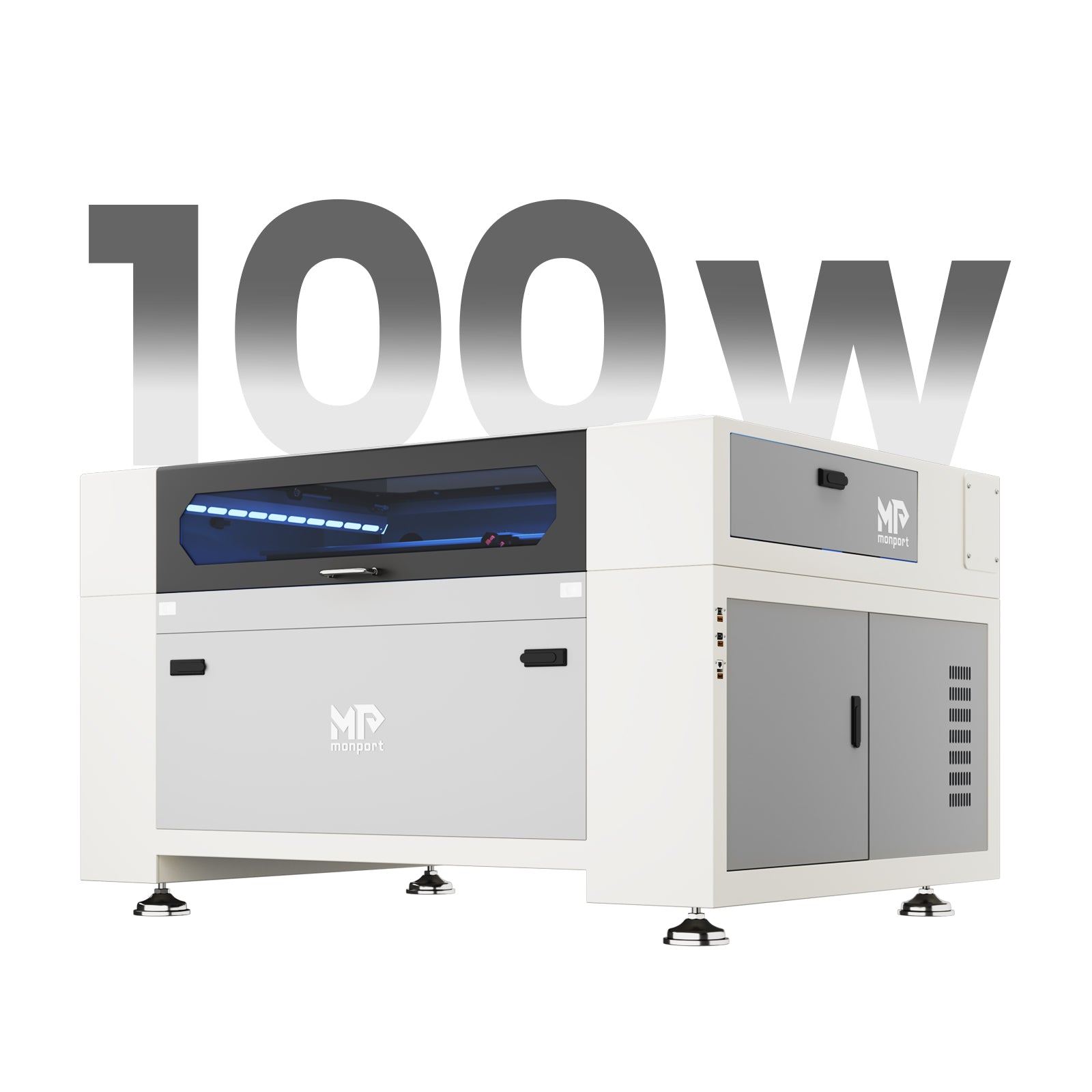 Monport Effi10S Upgraded 100W CO2 Laser Engraver & Cutter with Autofocus and Built-in Water Chiller