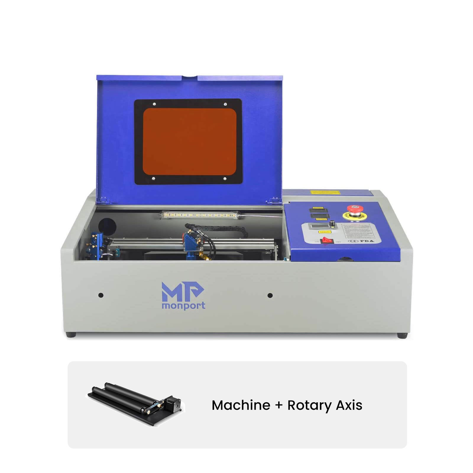 Monport 40W Pro Lightburn-Supported (12" X 8") CO2 Laser Engraver & Cutter with Air Assist