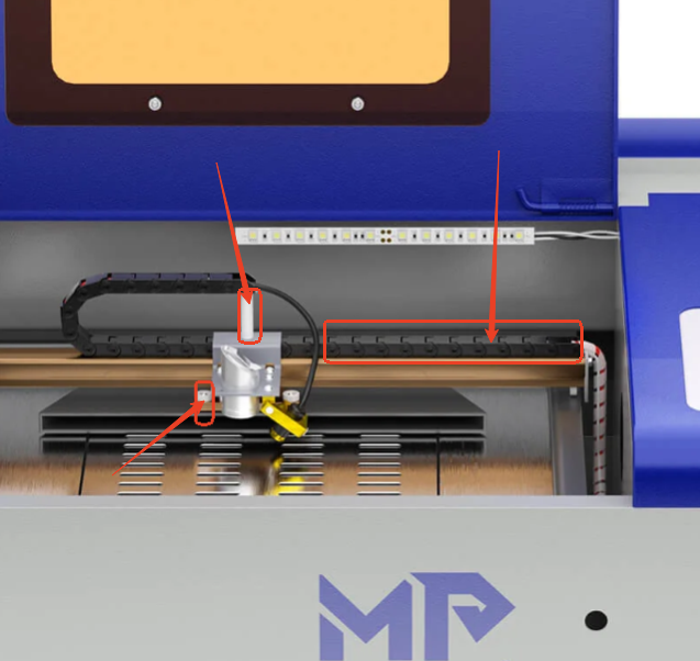 Monport 40W X-axis belt / Plastic column / Plastic wheel / Drag chain