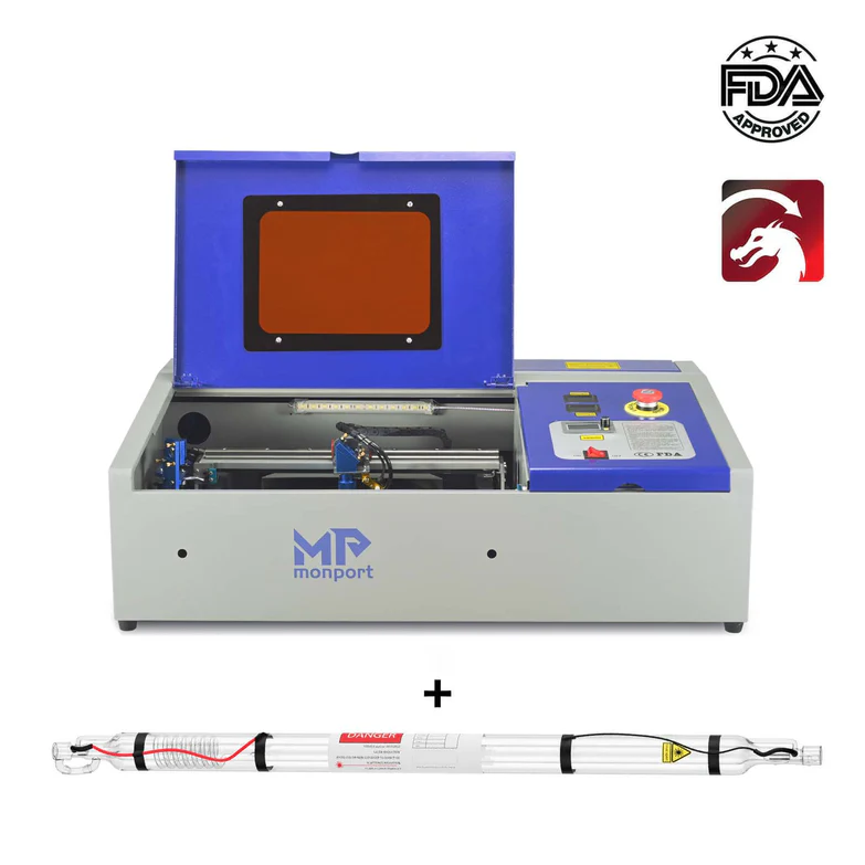 Monport 40W Pro Lightburn-Supported (12" X 8") CO2 Laser Engraver & Cutter with Air Assist