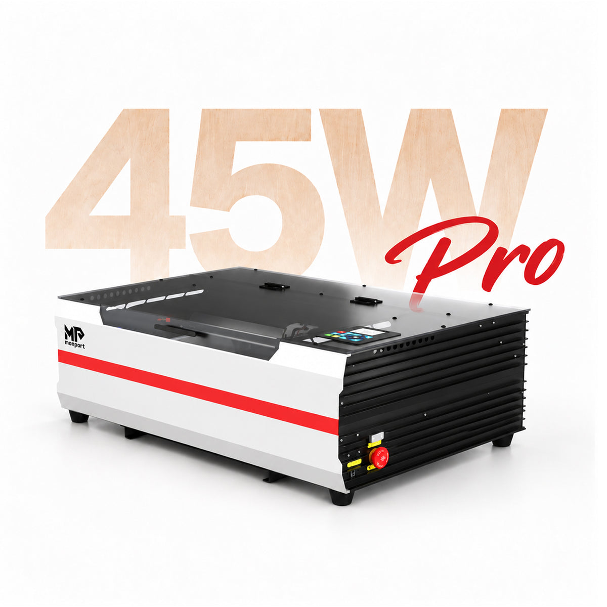 Brand New Monport Reno 45W Desktop CO2 Laser Engraver (16"×12") | Built-In Water Cooling, Magnetic Assisted Focus