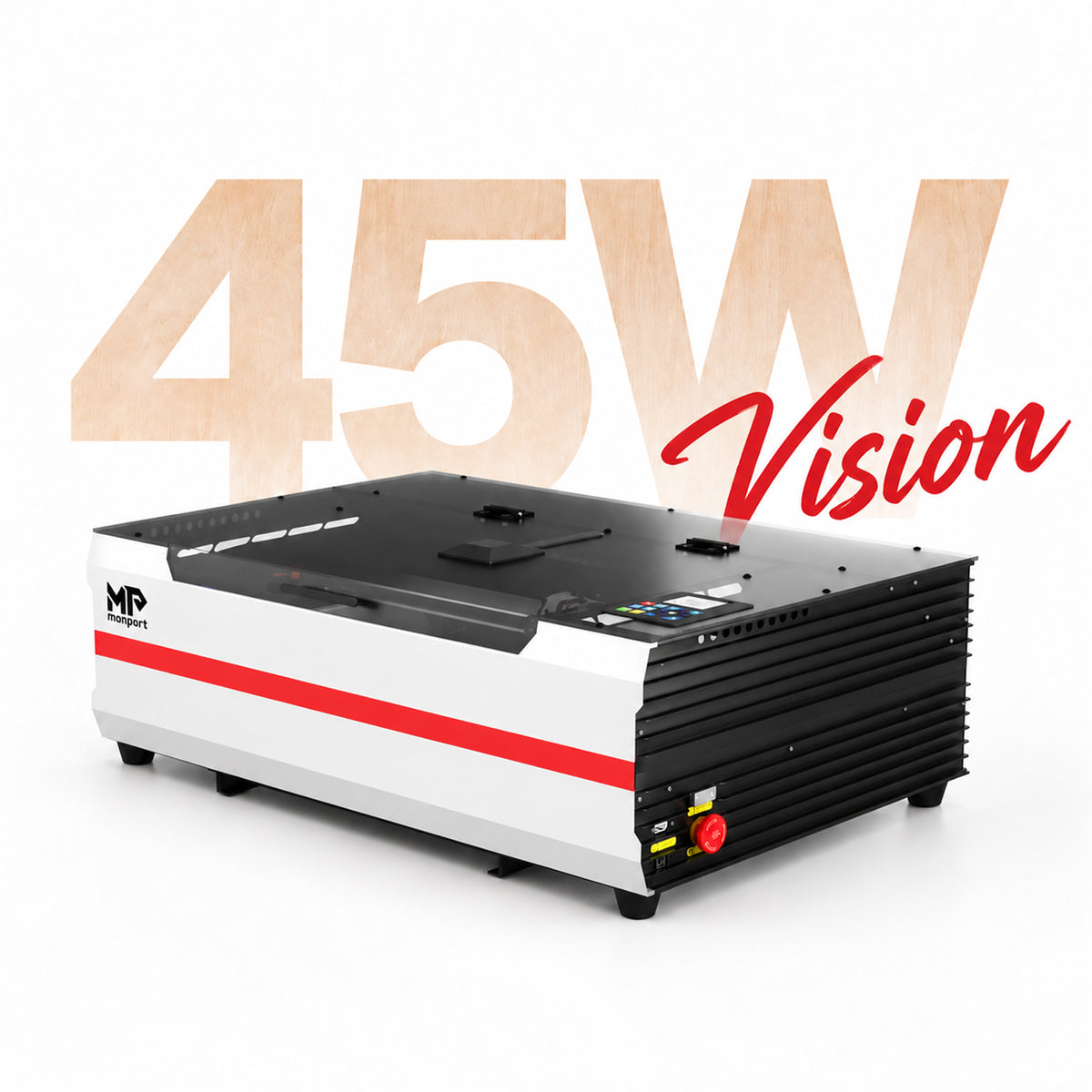 Brand New Monport Reno 45W Desktop CO2 Laser Engraver (16"×12") | Built-In Water Cooling, Magnetic Assisted Focus