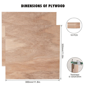 Monport Selected Paulownia Plywood for Laser Engravers and Cutters DIY Crafting