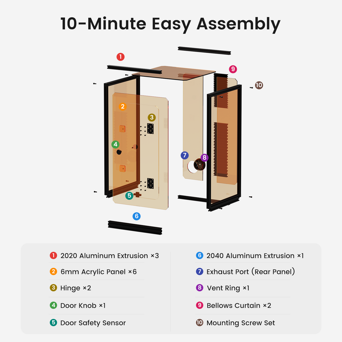 Monport Laser Engraver Enclosure for Split Fiber Laser Marking Machines (with Door Protection Switch)