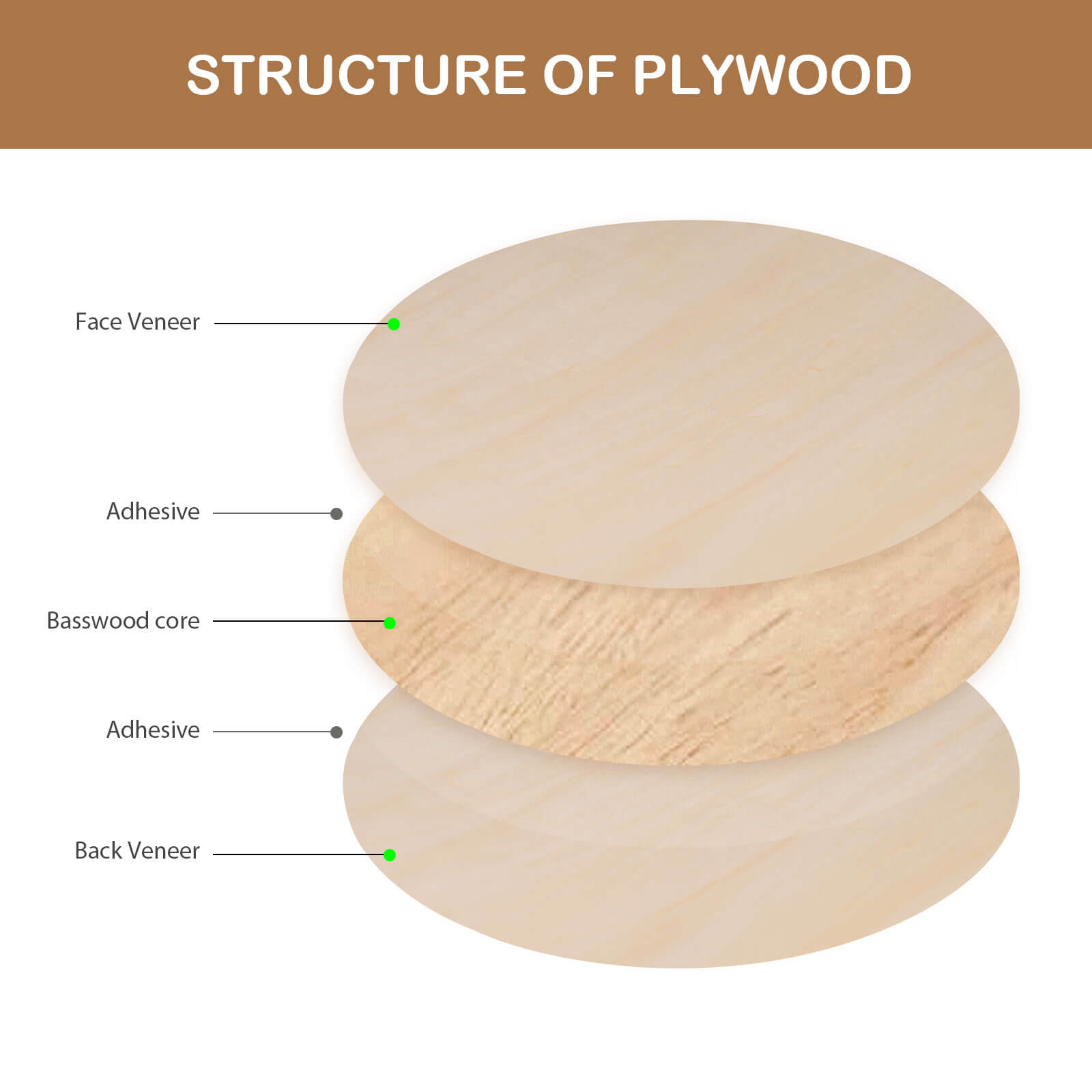 Monport Selected Basswood Plywood for Laser Engravers and Cutters DIY Crafting