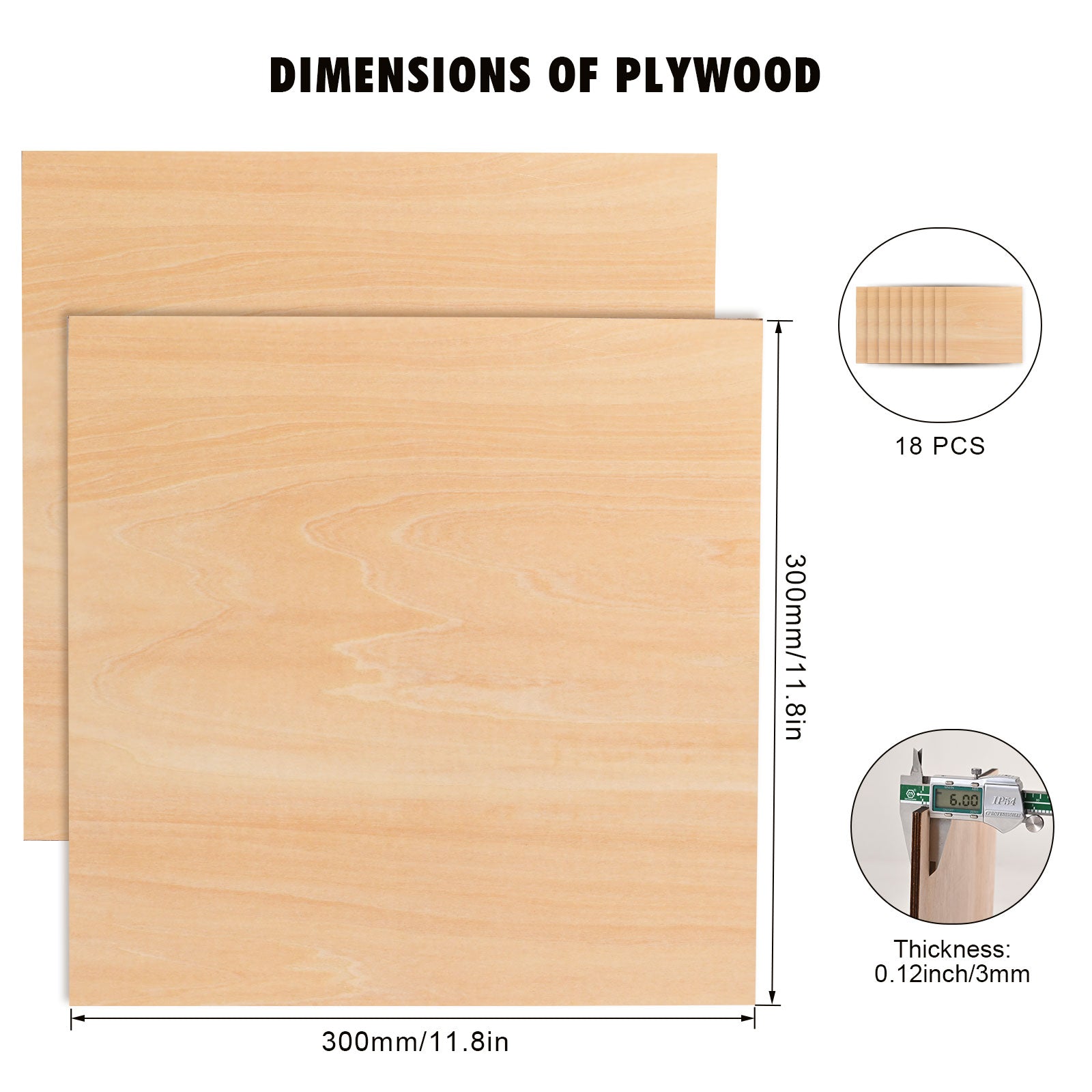 Monport Selected Basswood  Plywood for Laser Engravers and Cutters DIY Crafting