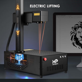 Monport GI 20W Integrated MOPA Fiber Laser Engraver & Marking Machine with Electric Lifting
