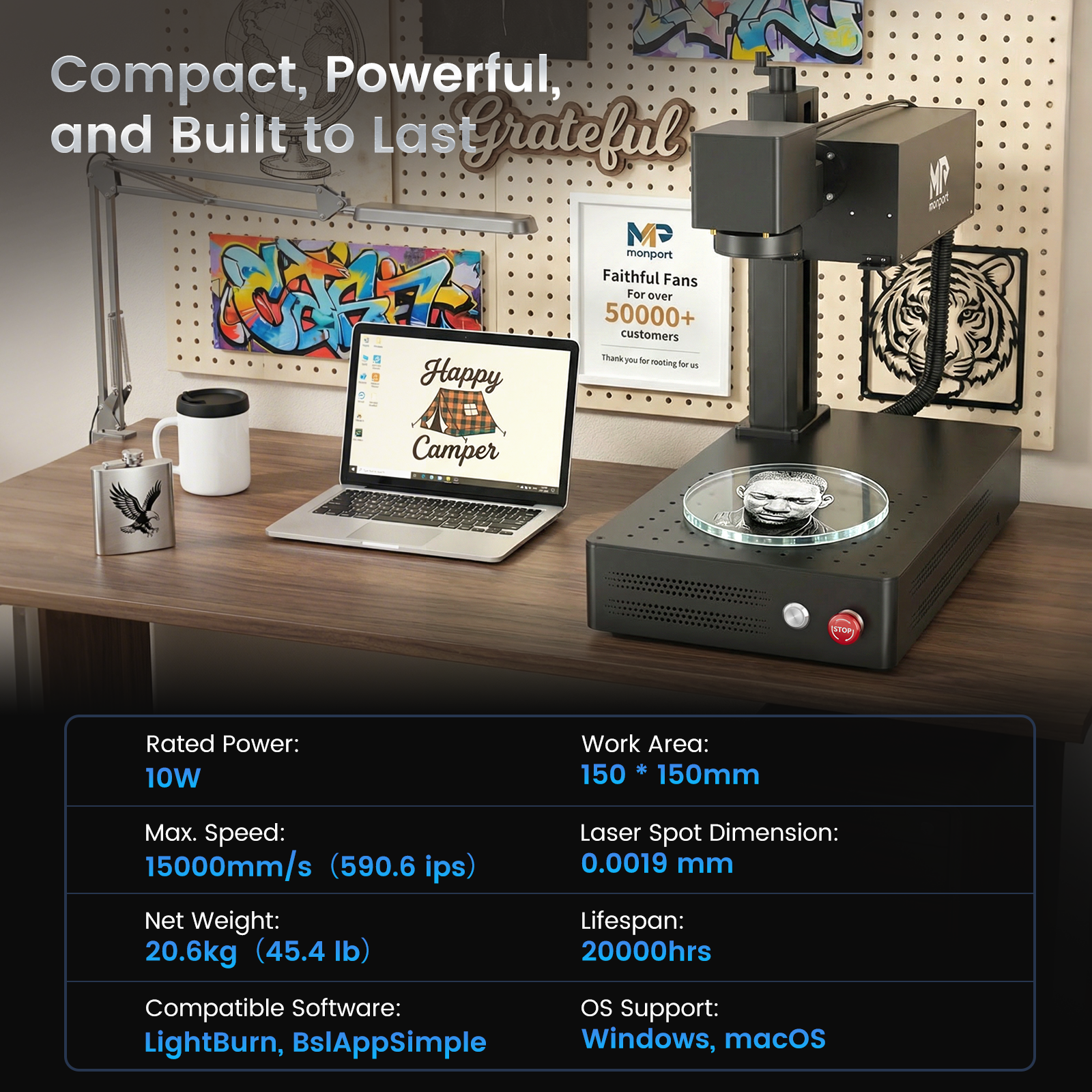 Monport GM 10W UV Laser Engraver & Marking Machine