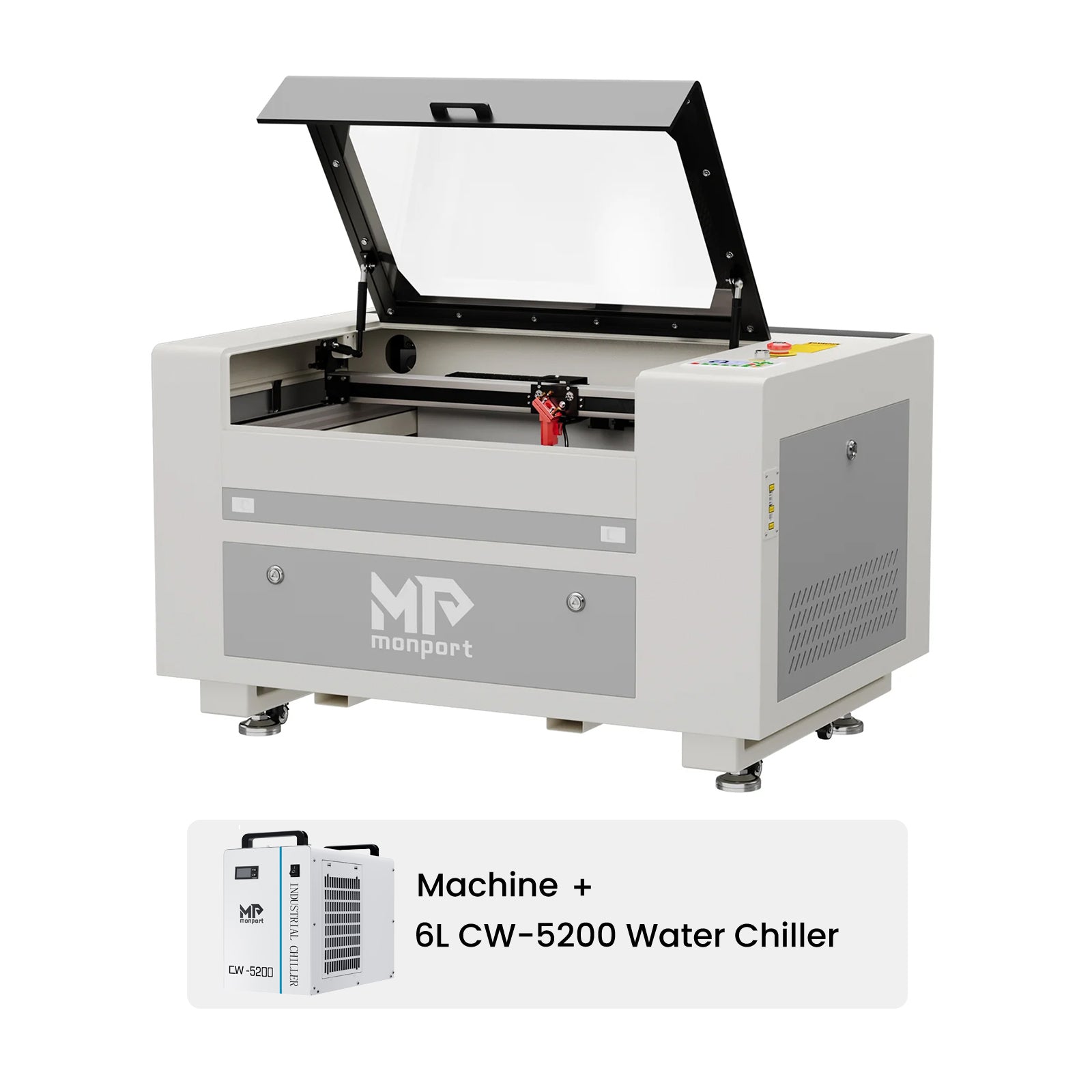 Monport 60W CO2 Laser Engraver & Cutter (24" x 16") with Autofocus