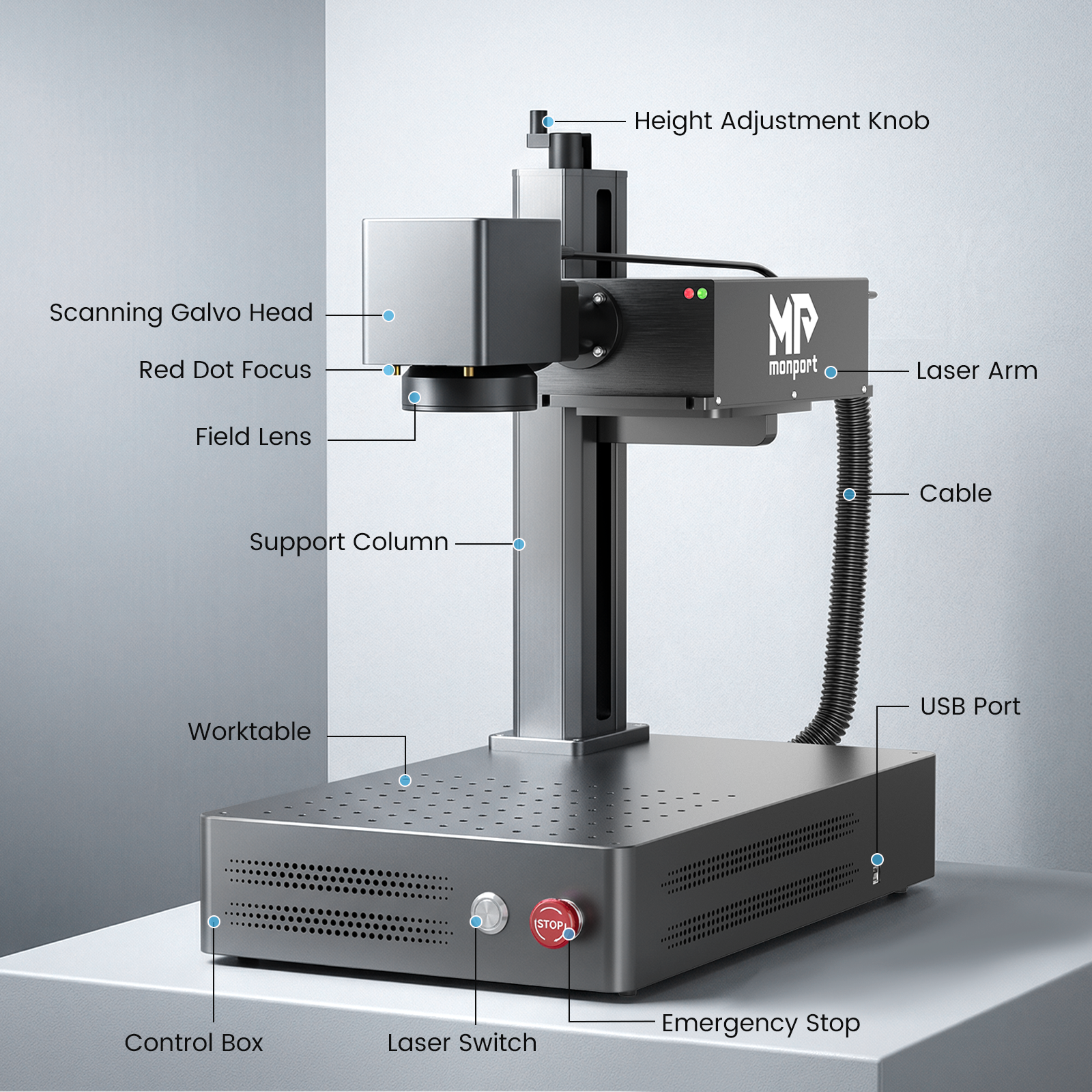 UV laser engraver with Damage-Free Engraving & High-speed 10000 mm/s