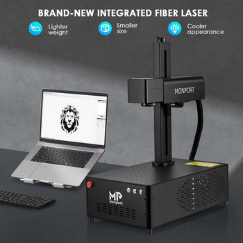 MONPORT GP 30W Integrated Fiber Laser Engraver & Marking Machine with Electric Lifting