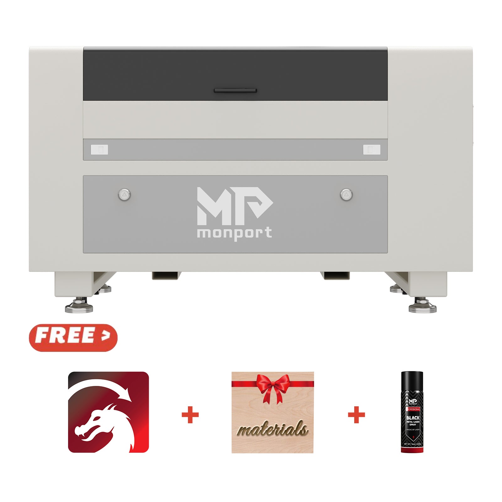 Bundle Sale |Monport 60W CO2 Laser Engraver & Cutter (28" x 20")