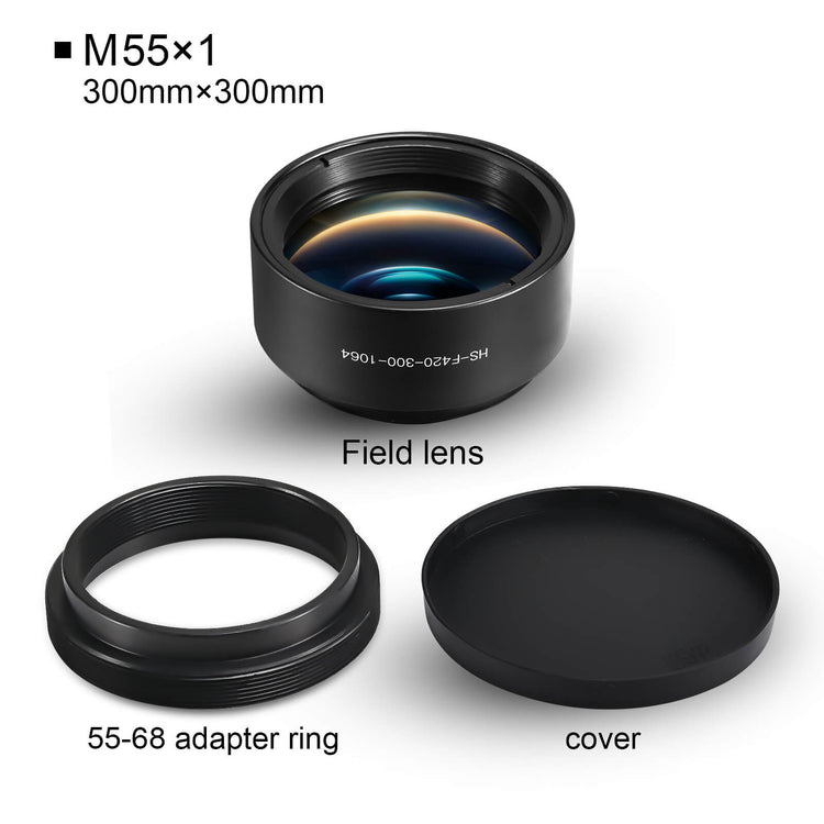 Monport F-theta M55 300mm*300mm Replacement Optical Scanning Lens for Fiber Laser Engraver