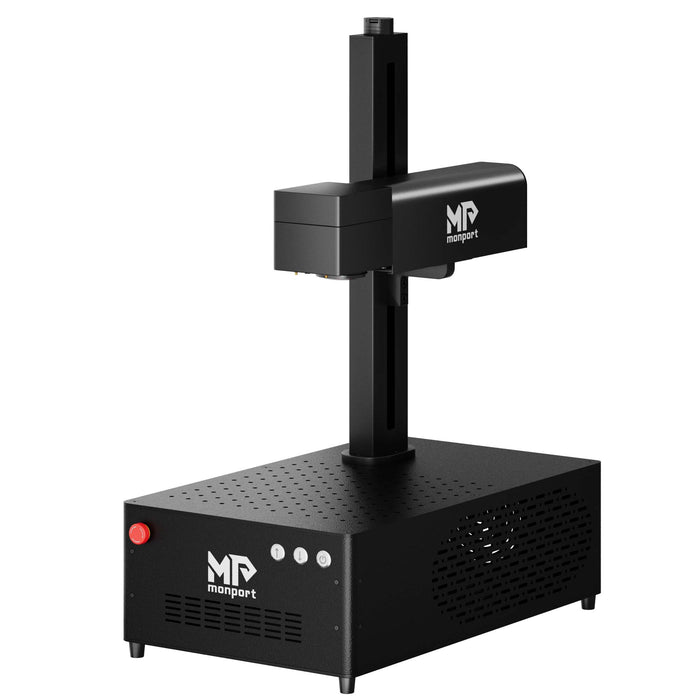 Monport GI30 Integrated MOPA Fiber Laser Engraver & Marking Machine with Electric Lifting