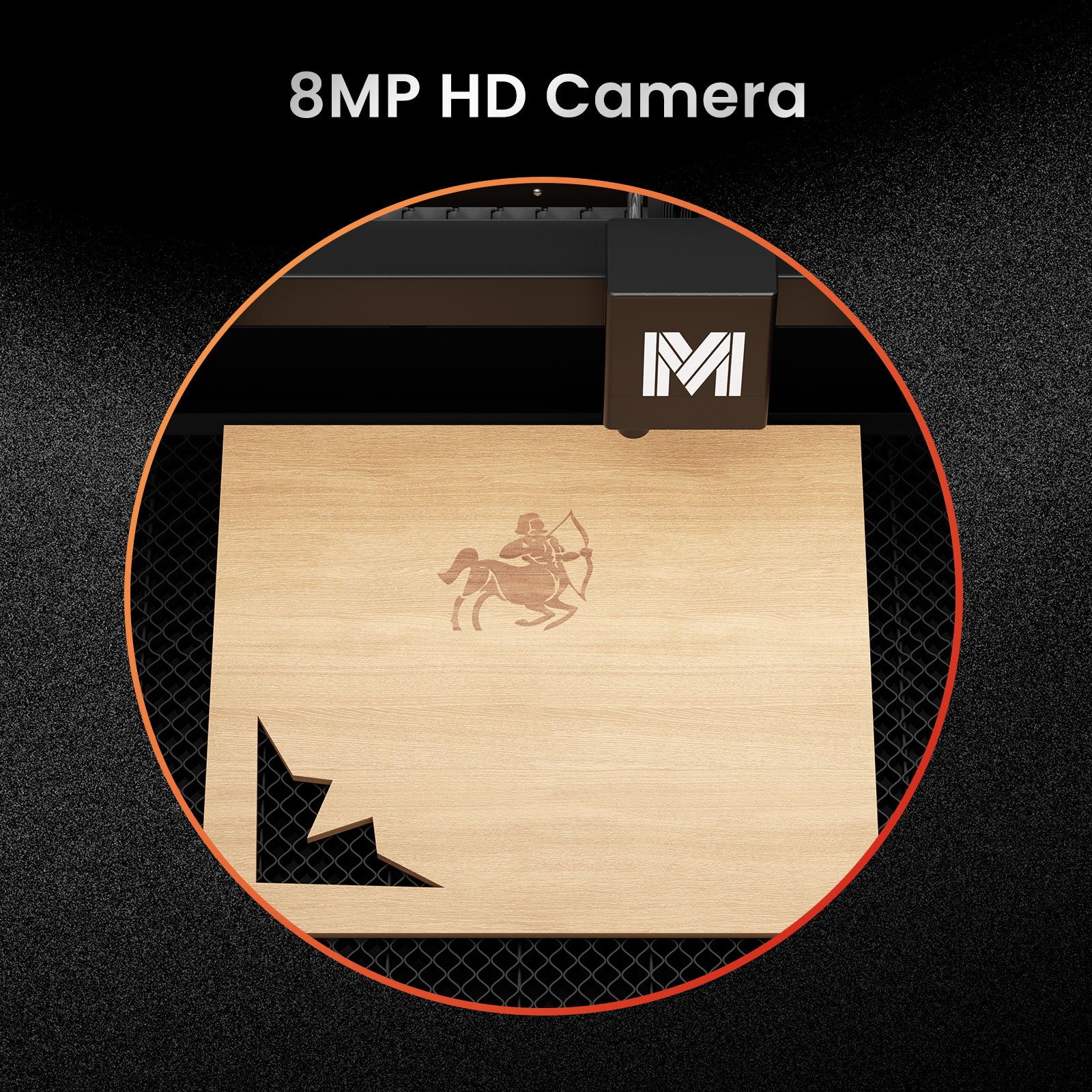 Monport 70W CO2 Laser Engraver & Cutter with Camera and 14" x 28" Working Area