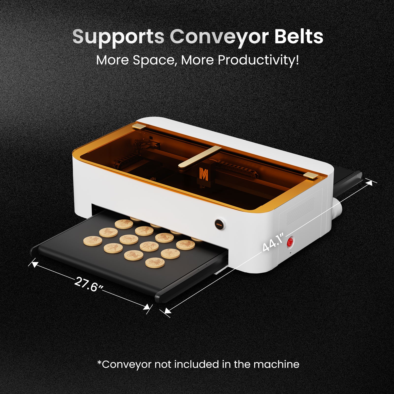 Monport 70W CO2 Laser Engraver & Cutter with Camera and 14" x 28" Working Area