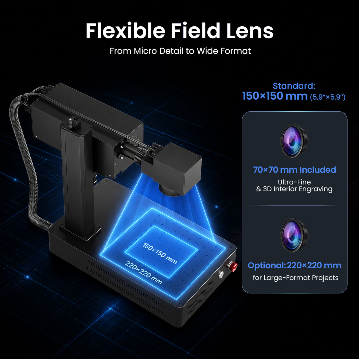 Monport 6W/10W UV Pro Galvo Laser Engraver & Marking Machine for 3D Inner Engraving in Glass