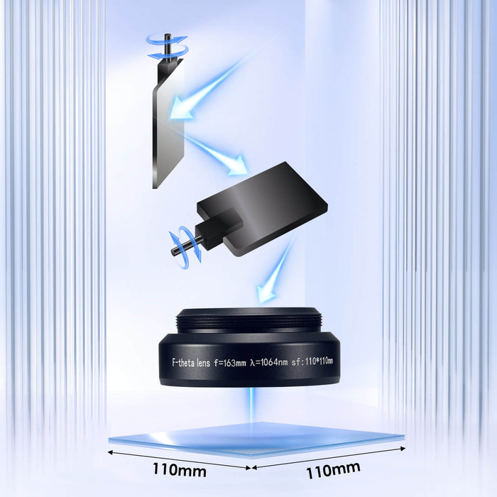 Monport F-theta M52 110mm*110mm Replacement Optical Scanning Lens for Fiber Laser Engraver