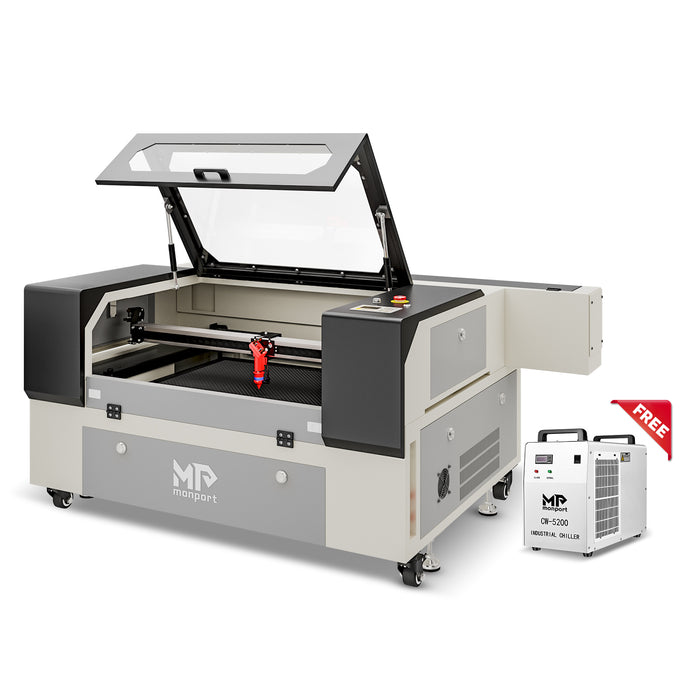 Monport 90W CO2 Laser Engraver & Cutter (28" x 20") with Autofocus