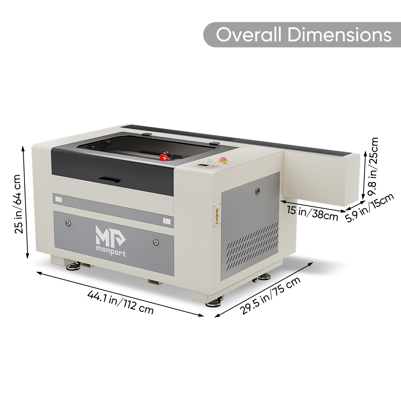 Monport 90W CO2 Laser Engraver & Cutter (24