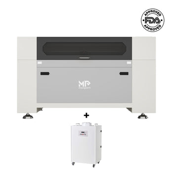 Bundle Sale |Monport 100W CO2 Laser Engraver & Cutter (40" x 24") + 350W Fume Extractor